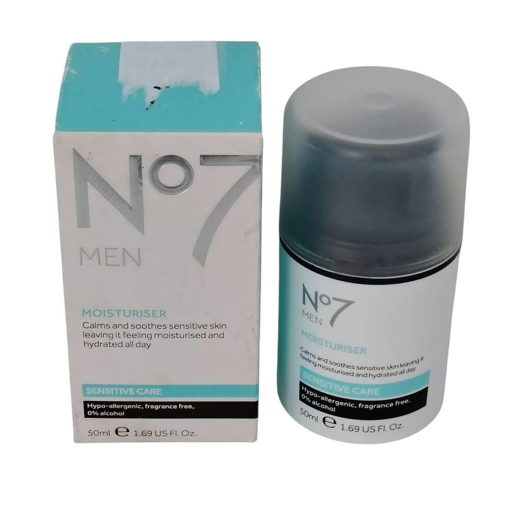 No. 7 Men Skin Moisturizer 1.69 oz. NEW Hypoallergenic Sensitive Skin Aloe Vera